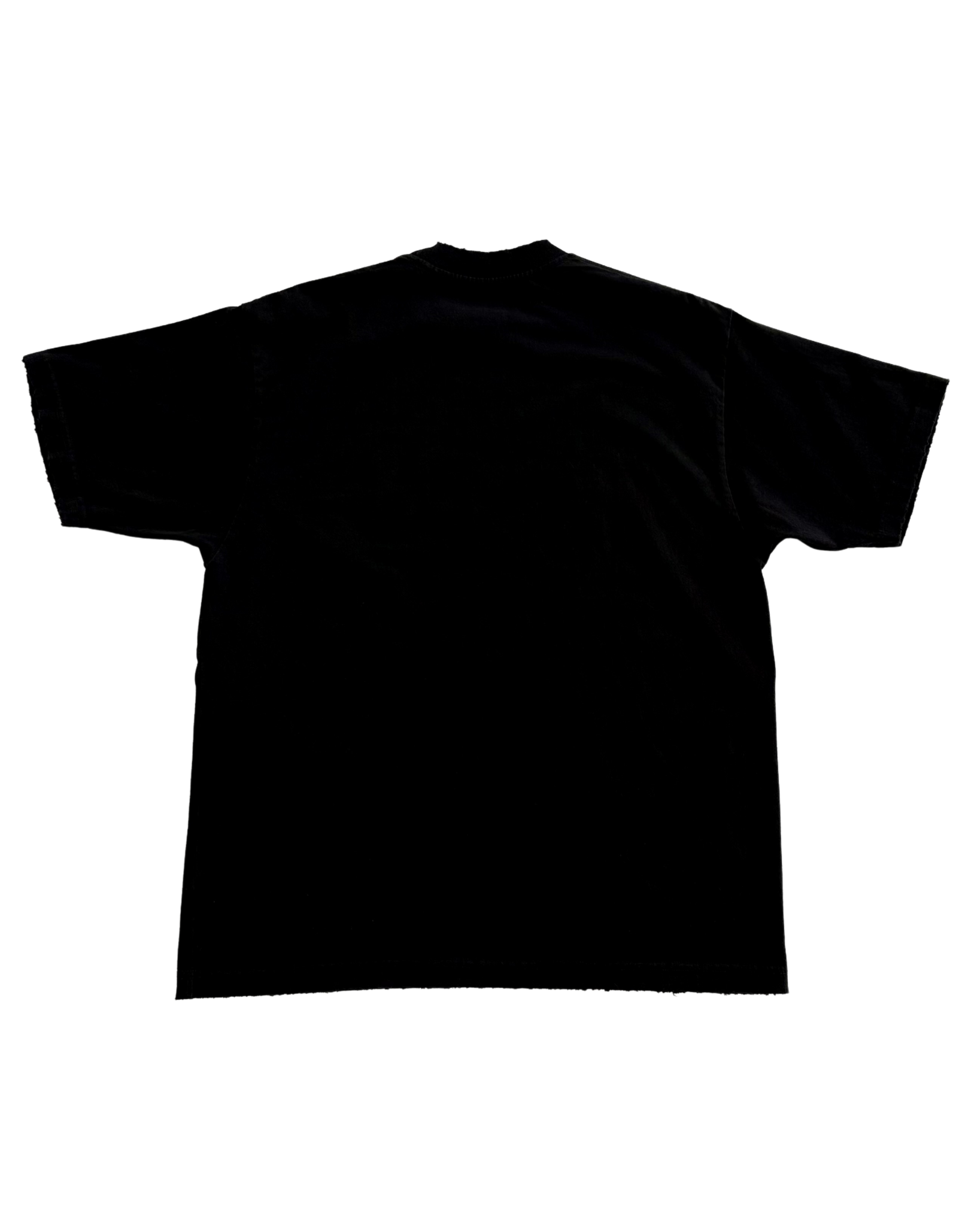 Logo vintage black distress tee