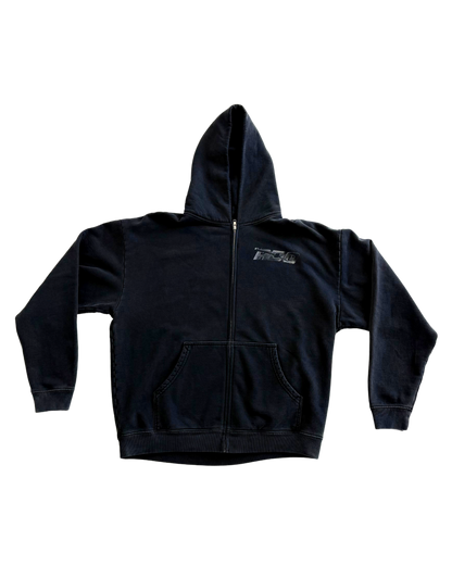 logo potassium black zip up