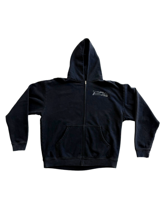 logo potassium black zip up