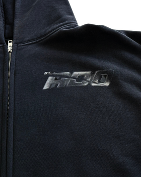 logo potassium black zip up