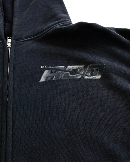 logo potassium black zip up