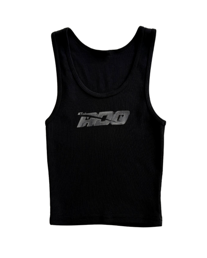logo black crop top