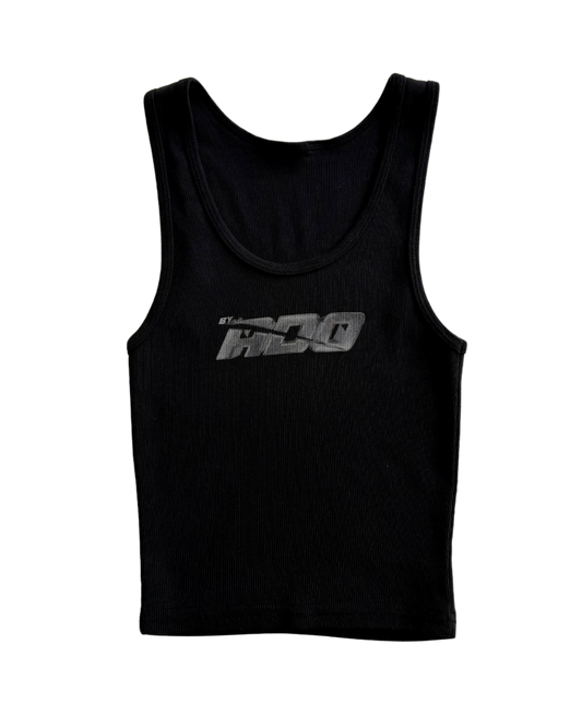 logo black crop top