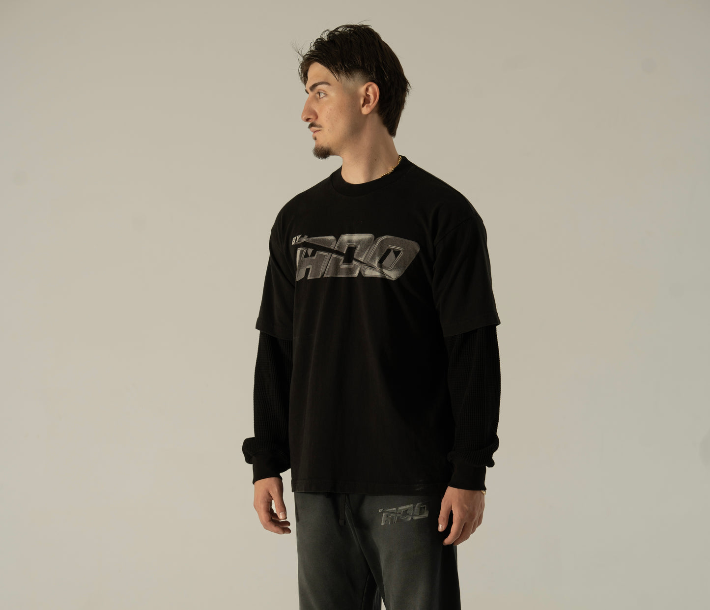 logo black thermal long sleeve